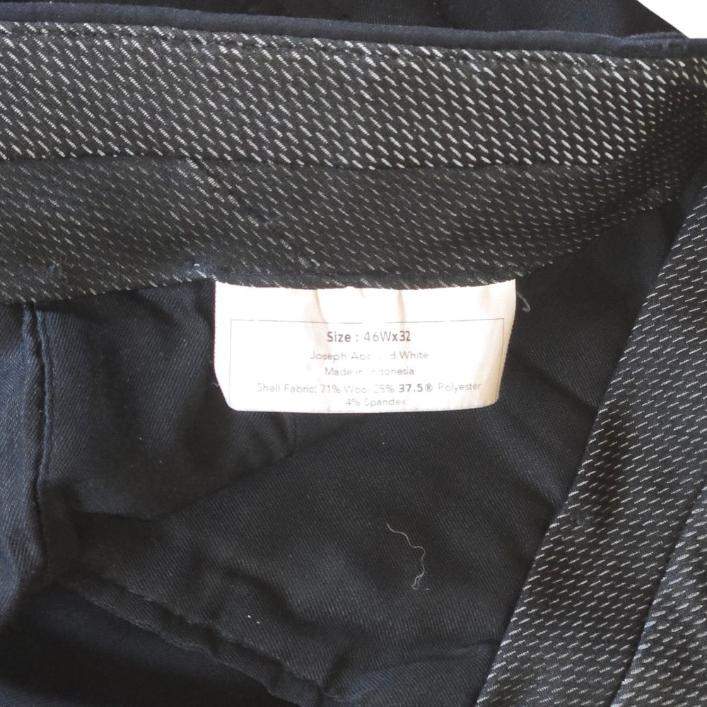 Joseph Abboud Black 46x32‎ Wool Blend Dress Pants Trousers Business - Picture 4 of 6